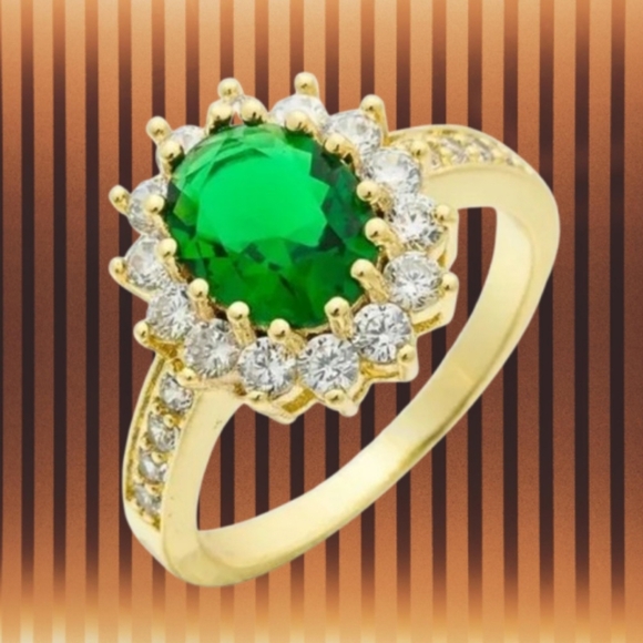 Luxury 14k Jewelry - New 1.5 ct Emerald Diamond 14k Yellow Gold Plated Ring